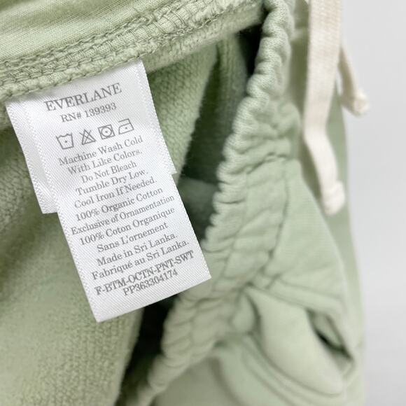 Everlane Womens Track Jogger Small Light Green Sweatpants Organic Cotton NWT - Picture 8 of 9